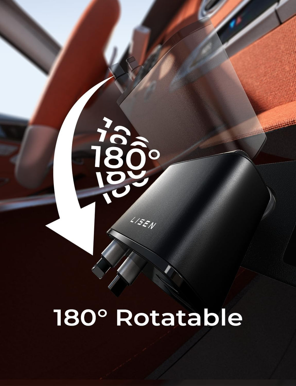 Birthday for Women Men Drivers - LISEN 4 in 1 Car Charger | 84W Retractable 12V USB C Adapter Socket Cigarette Lighter Charger Car Accessories Gadgets for iPhone 17 15 13 Samsung iPad