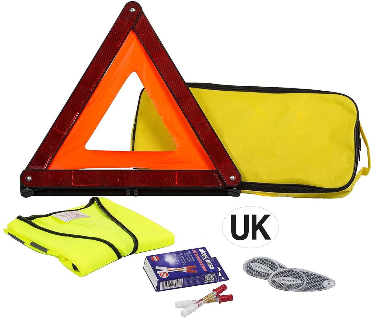 AA Euro Travel Kit AA6318 for Driving in Europe Zipped Storage Bag UK Identifier