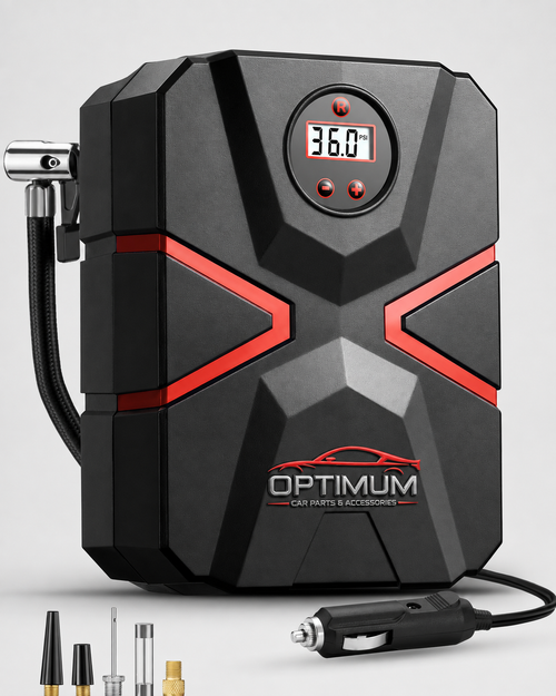12V Digital Tyre Inflator Air Compressor – 150 PSI Fast Car Tyre Pump with Auto Shut-Off & LED Light
